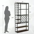 thumbnail image 7 of Spaco Industrial Floor Wine Rack with 3 Rows of Stemware Racks, Bar Cabinet, Freestanding Floor Wine Holder, 7 of 7