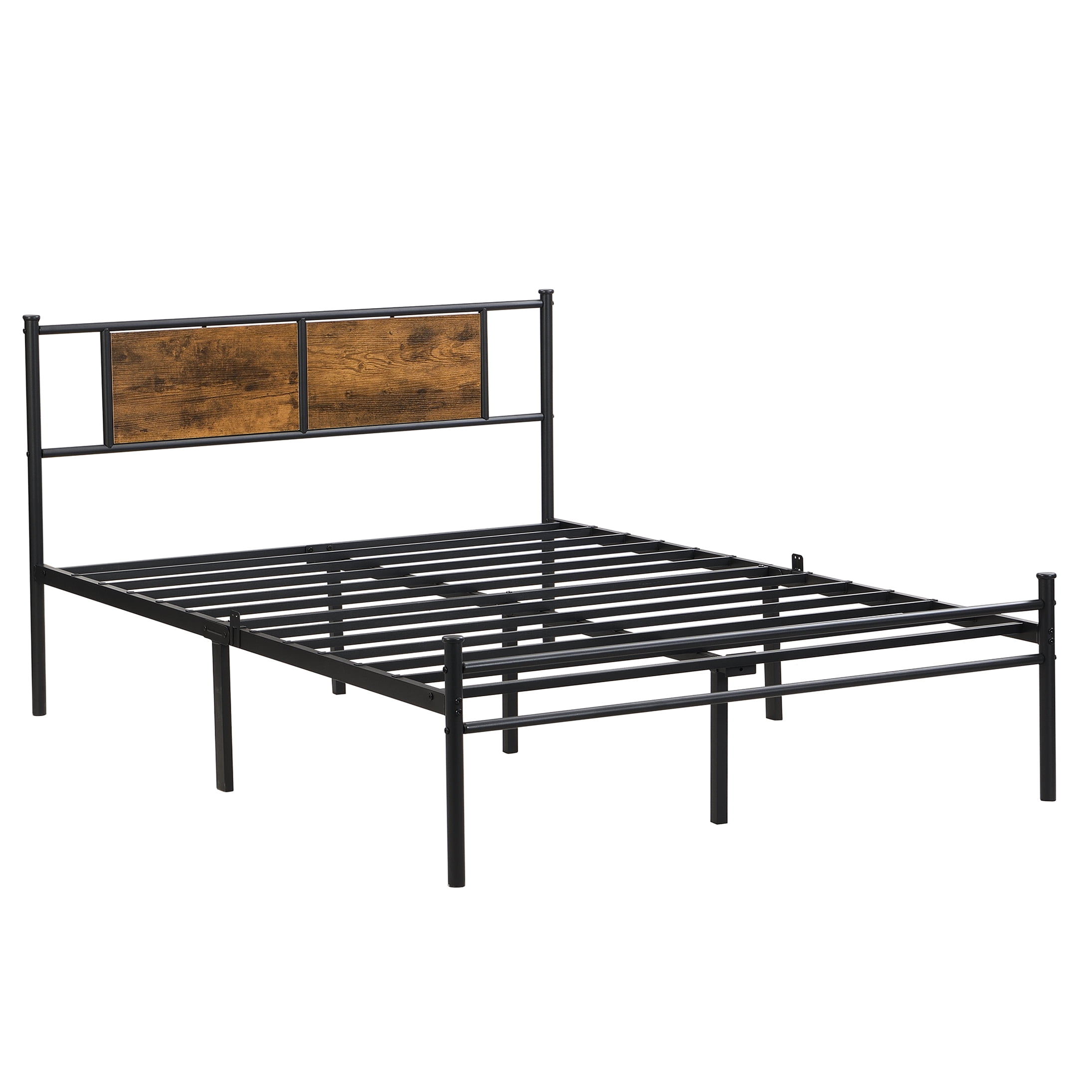 King Size Metal Platform Bed Frame with Headboard, 10.8" Underbed Storage, Heavy Duty 550lbs Support, No Box Spring Needed, Modern Bedroom Furniture