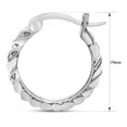 thumbnail image 3 of SuperJeweler Diamond Hoop Earrings for Women, Elegant Swirl Design, 3/4 Inch, Platinum Overlay Diamond Jewelry, 3 of 6