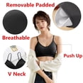 thumbnail image 3 of MANJIAMEI Bralettes Bandeau Bra Workout Crop Tank Top Bra Removable Padded Sports Bra for Women Girls 2 Pack Black+White, 3 of 7