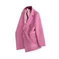 thumbnail image 1 of Fashnice Veste d'Extérieur pour Femmes, Blazer à Double Boutonnage, Cardigan Décontracté pour Bureau, Violet Rose TP, 1 of 5