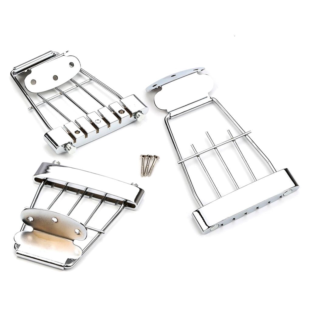 Yihuala 6 String Electric Guitar Bridge Tailpiece Replacement Metal Guitar Trapeze Tailpiece Bridge Guitar Parts