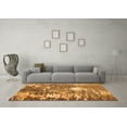 thumbnail image 3 of Ahgly Company Indoor Square Abstract Orange Modern Area Rugs, 5' Square, 3 of 4