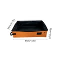 thumbnail image 3 of Foldable Cat Litter Box Portable, QQZ Disposable Waterproof Travel Litter Pan, Quick Setup Compact Cats Toilet for Camping Hotel Outdoor Adventures, Orange, 3 of 6