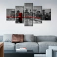 thumbnail image 4 of TISHIRON 5PCS Framed Canvas Wall Art Set,60"x32" New York City Brooklyn Bridge Canvas Art Decor, 4 of 7