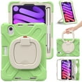 thumbnail image 2 of For iPad Mini 7th/6th Generation 8.3 inch 2024/2021 Case, 360 Rotatable Handle Stand, Shoulder Strap, Drop-Proof Design, Matcha Green, 2 of 7
