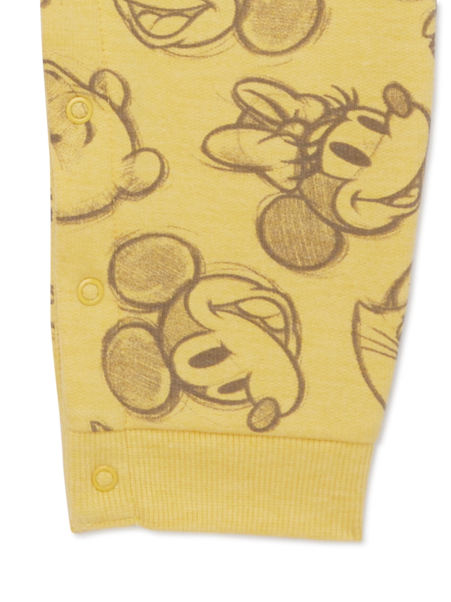 Disney 100 Baby Girls Long Sleeve Romper and Headband, 2-Piece Set, Sizes 0/3 Months-24 Months