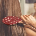 thumbnail image 3 of Red Christmas Deer and Tree Pattern Hair Brush,Girls Detangling Hair Brush,Glide Through Tangles with Ease for Wet & Dry Hair,8.8"X2.8", 3 of 7