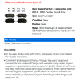 thumbnail image 2 of Rear Brake Pad Set - Compatible with 2004 - 2008 Pontiac Grand Prix 2005 2006 2007, 2 of 2
