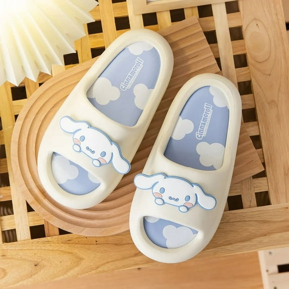 Sanrio 2023 New Slippers Women's Summer Cute Cinnamoroll Babycinnamoroll Melody Children's Sandals Home Non-Slip