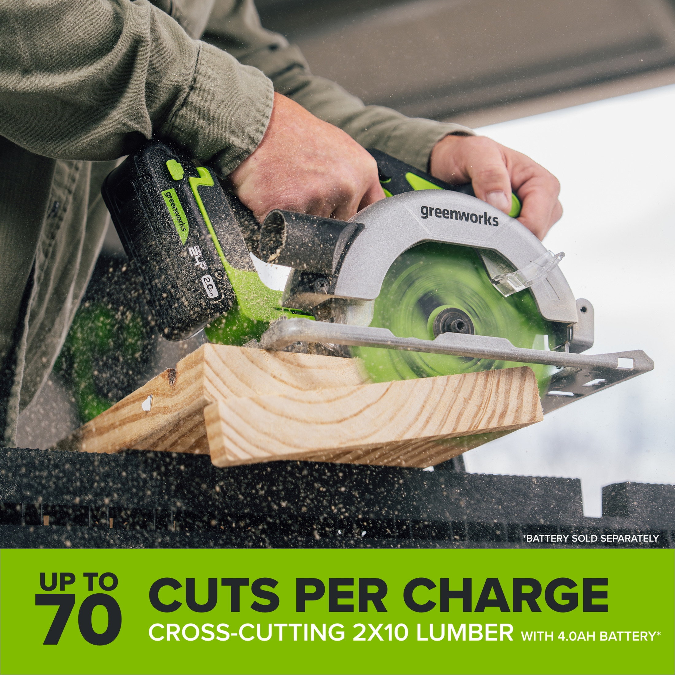 Greenworks 24V Cordless Circular Saw, 6-1/2-Inch PowerAll photo 6