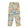 thumbnail image 5 of Junzan Famous Places Women'S Pajama Pants Drawstring Comfy Sleep Bottoms With Pockets, 5 of 9