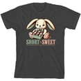 thumbnail image 3 of Short N Sweet Boy's Charcoal Crew Neck Short Sleeve Tee-Medium, 3 of 4