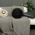 thumbnail image 4 of JWH 3D Handmade Round Decorative Wool Sunflower Throw Pillows with Insert for Decor 12inch Deep Grey, 4 of 8