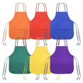 thumbnail image 3 of 12 Pack 6 Color Kids Aprons Children Painting Aprons Kids Art Smocks With 2 Roomy Pockets For Kitche, 3 of 5