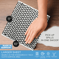 thumbnail image 2 of LOLA Swedish Dishcloths for Kitchen XL, 30 Sheet Roll w/ Hook, Black Geometric, 100% Biodegradable, Reusable Washable Paper Towel Cleaning Cloths, 11" x 10" Sheet, No Odor, Washing Dishes Absorbent, 2 of 7