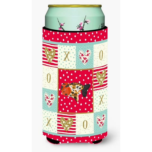 Carolines Treasures CK5476TBC Ranchu Goldfish Love Tall Boy Beverage Insulator Hugger  Tall Boy multicolor