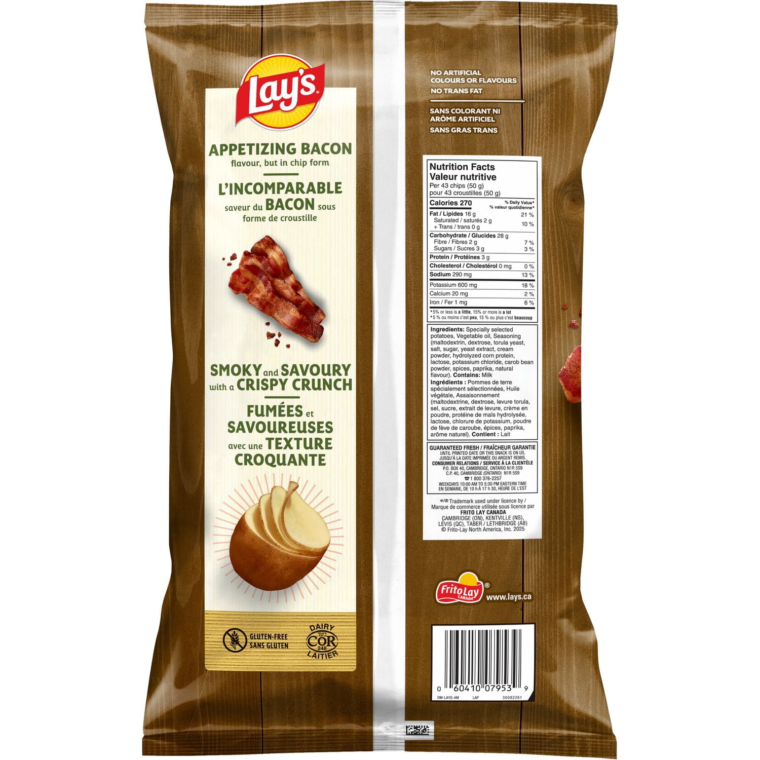 Lay’s croustilles assaisonnées Bacon fumé