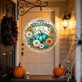 thumbnail image 2 of Halloween Diamond Art Kits For Adults Clearance, DIY Pearl Diamond Art, Hanging Ornament For Halloween Front Door Decor, DIY Fall Home Decor Wall Art, Halloween DIY Gift (Mint Green), 2 of 7