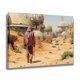 thumbnail image 2 of Póster de lienzo de Un viajero camina por un desierto con cúpulas futuristas bajo un cielo azul, decoración de dormitorio, paisaje deportivo, decoración de oficina, regalo, estilo marco, 20 x 30 cm, 2 of 8