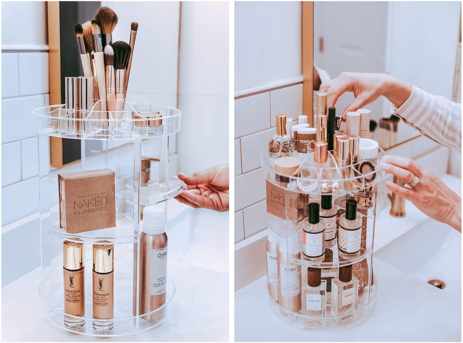 Rotating Makeup Organizer by Tranquil Abode