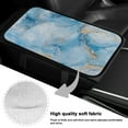 thumbnail image 7 of Yuyamidu Blue Marble Print Car Armrest Cover Cushion Pad Accessories Flannel Auto Center Console Cover Fluffy Car Center Console Armrest Cover Fit for Most Vehicles, 7 of 7