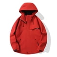 thumbnail image 6 of Guluxicc Athletic Jackets with Zip Pockets for Men Waterproof Wind Resistant Drawstring Full Zipper Long Sleeve Hooded Jackets for Outdoor Hiking Wear Summer Fall Casual Jackets, 6 of 8