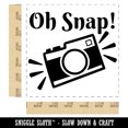 thumbnail image 2 of Oh Snap Camera Photography Self-Inking Rubber Stamp Ink Stamper - Blue Ink - Large 1-1/2 Inch, 2 of 7