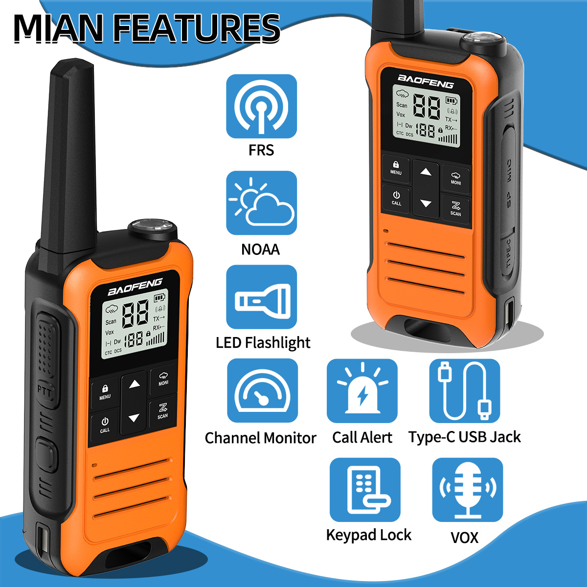 Abbree Baofeng F22 Rechargeable Walkie Talkies photo 5