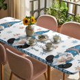 thumbnail image 3 of Christmas Table Cloths for 8 Foot Rectangle Tables, Xmas Gnomes Snowflakes Gingerbread Man Patio Waterproof Elastic Fitted Tablecloths, Washable Rectangular Table Cover for Camping, 3 of 8