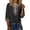 Black, variant on WTXUE Tunic Tops Button Down Blouses Embroidered Tops Cotton Linen Shirts Ethnic Style 3/4 Sleeve Blouses V Neck Lightweight Retro Tops Vacation Tops Smocked Cuff Blouses Plain Tops Beige Xxl