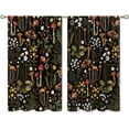 thumbnail image 6 of Retro Mushroom Small Kitchen Curtains Rustic Botanical Window Treatment Plant Herb Vintage Cafe Short Curtains for Bathroom Dining Laundry Room Flower Floral Tier Treatment Drapes 27.5x39 inch, 6 of 6