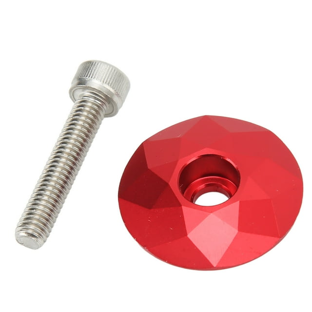 Bike Headset Top Cover, PVD Vacuum Coating Bike Stem Top Cover Pressure Resistant Enhanced Hardness For Repairing Red