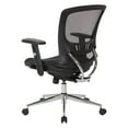 thumbnail image 6 of Mesh Screen Back Manager's Chair with Height Adjustable Arms in Black Fabric, 6 of 12