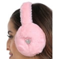 thumbnail image 4 of HDE Women's Fuzzy Faux Fur Earmuffs with Rhinestone Charms Light Pink Heart Charm, 4 of 6