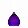 thumbnail image 1 of Benjara BM223566 Integrated LED Glass Pendant Lighting with Dimmer Feature, Purple, 1 of 1