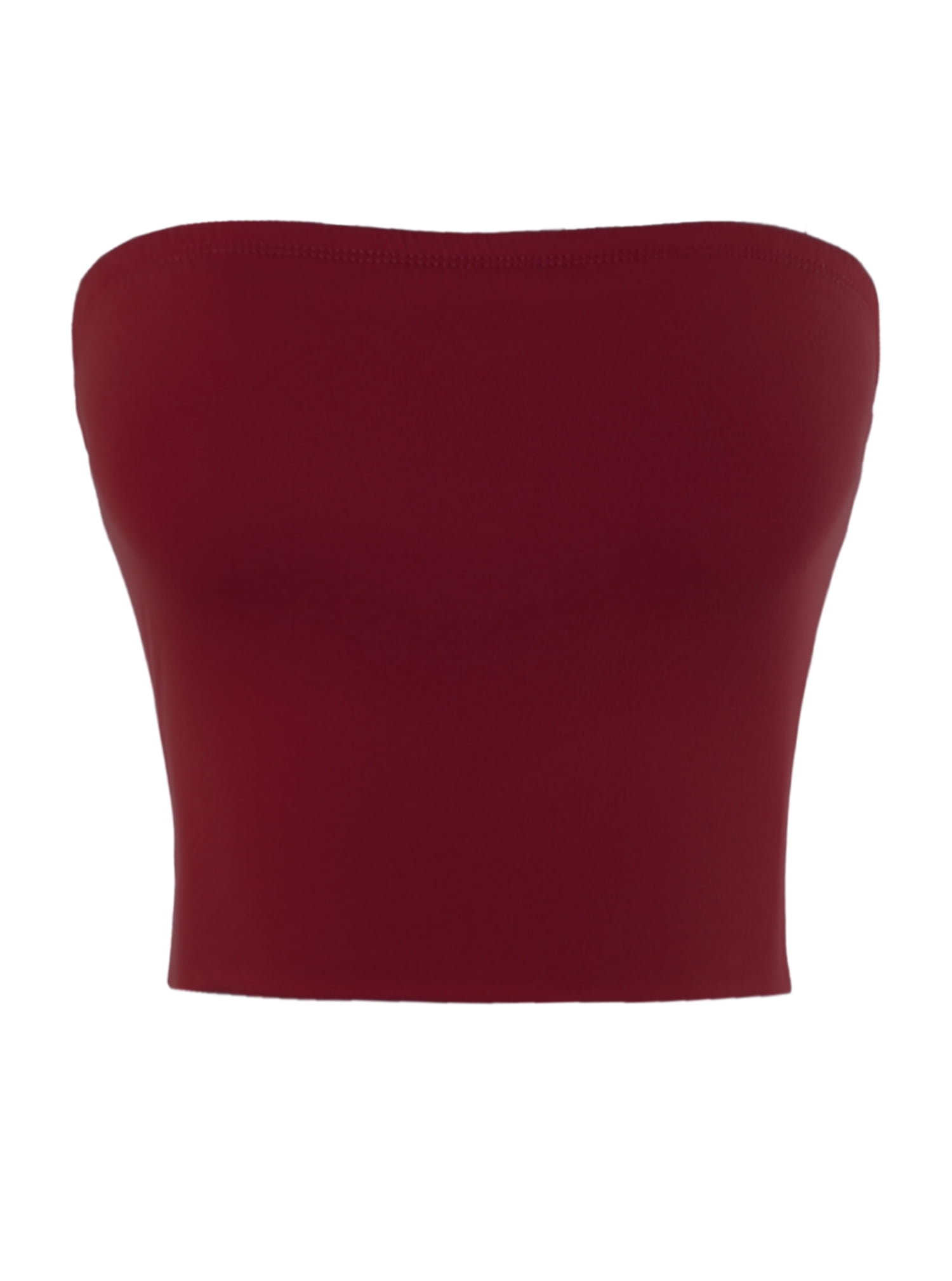 maroon tube top
