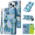 thumbnail image 1 of Compatible with iPhone 15 Pro Max Premium Vintage PU Leather Magnetic Closure Case with Strap Flip Cover, 1 of 5