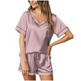 thumbnail image 2 of Xixinqiwan Womens Plus Size Pajama Sets,Women's Short Sleeve Top and Shorts Lounge Set Comfy Loose Casual Stretch Loungewear Pj Set with Pocket, 2 of 6