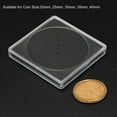 thumbnail image 3 of Uxcell Coin Snap Holder Coin Case Storage Square with Foam Gasket Fit 20-40mm Coins, Clear Black 10 Pack, 3 of 6
