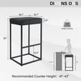 thumbnail image 3 of Summit Living Counter Height 30 inch Bar Stools Set of 2 for Kitchen Backless PU Leather Stools Chairs, Black, 3 of 9