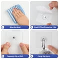 thumbnail image 4 of Aweshock Perchas para cuadros sin clavos, 20 paquetes, ganchos de pared autoadhesivos sin clavos, colgadores para cuadros de pared resistentes, carga máxima de 13 libras, 4 of 5