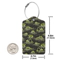 thumbnail image 2 of Rocae Light Green Excavator for Leather Luggage Baggage Tags ID Label Privacy Cover ID Label with Stainless Steel Loop and Address Card, 2 of 5