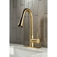 thumbnail image 2 of Kingston Brass LS8723DL Concord Single-Handle Pull-Down Kitchen Faucet in Brushed Brass, 2 of 8