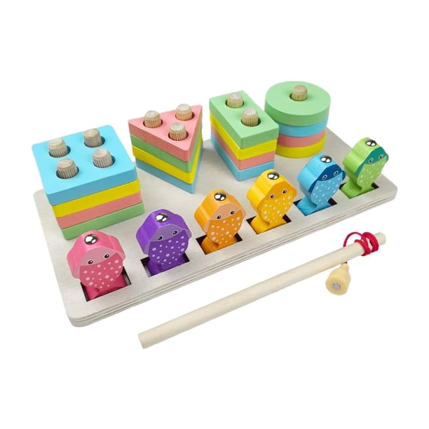Conjunto de formas geométricas mongolas, conjunto de columnas a juego, iluminación infantil, juguetes educativos de educación temprana para niños y niñas, bloques de construcción CPCCE