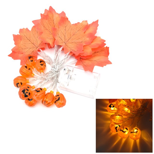 Luminaria, cadena de luces LED, cadena de luces decorativas otoñales, caja de luces con batería, diseño exquisito