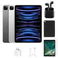thumbnail image 1 of Reacondicionado Apple iPad Pro 11" (2022) A2435 (WiFi + Cellular Desbloqueado) 128GB Plata (Grado A) Paquete con Funda, Auriculares Inalámbricos, Protector de Pantalla de Vidrio Templado, 1 of 5