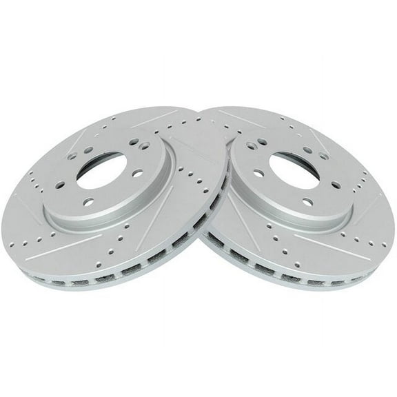 Front Brake Rotor Set 2 Piece - Compatible with 2003 Mercedes-Benz C230