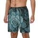 thumbnail image 1 of Fotbe Blue Color Cactus Traje de Baño para Hombre – Shorts de Natación de Secado Rápido con Forro y Bolsillos-Medium, 1 of 6