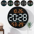 thumbnail image 1 of Vaidha Round Clock Multi-function Remote Control Clock Living Room Wall Clock Home Decoration Digital Electronic Clock Silent Clock Color Screen Clock, 1 of 7